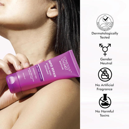 Conscious ChemistÂ® Retinol Body Cream | Reduces Stretch Marks, Uneven Skin Tone & Scars | For Post Pregnancy Irregular Lines/Streaks | All Skin Types, Fragrance Free & Cruelty Free | 100 g