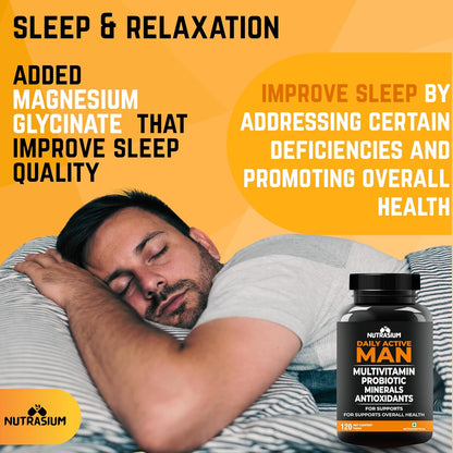 Nutrasium Multivitamin For man | for Immunity Boost, Energy, Fintess, Stamina & performance | 60 Veg tablets