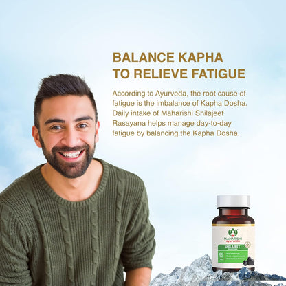 Maharishi Ayurveda Shilajeet Rasayana 500 MG | Natural & Pure Shilajit for Strength, Stamina & Endurance | 60 Tablets