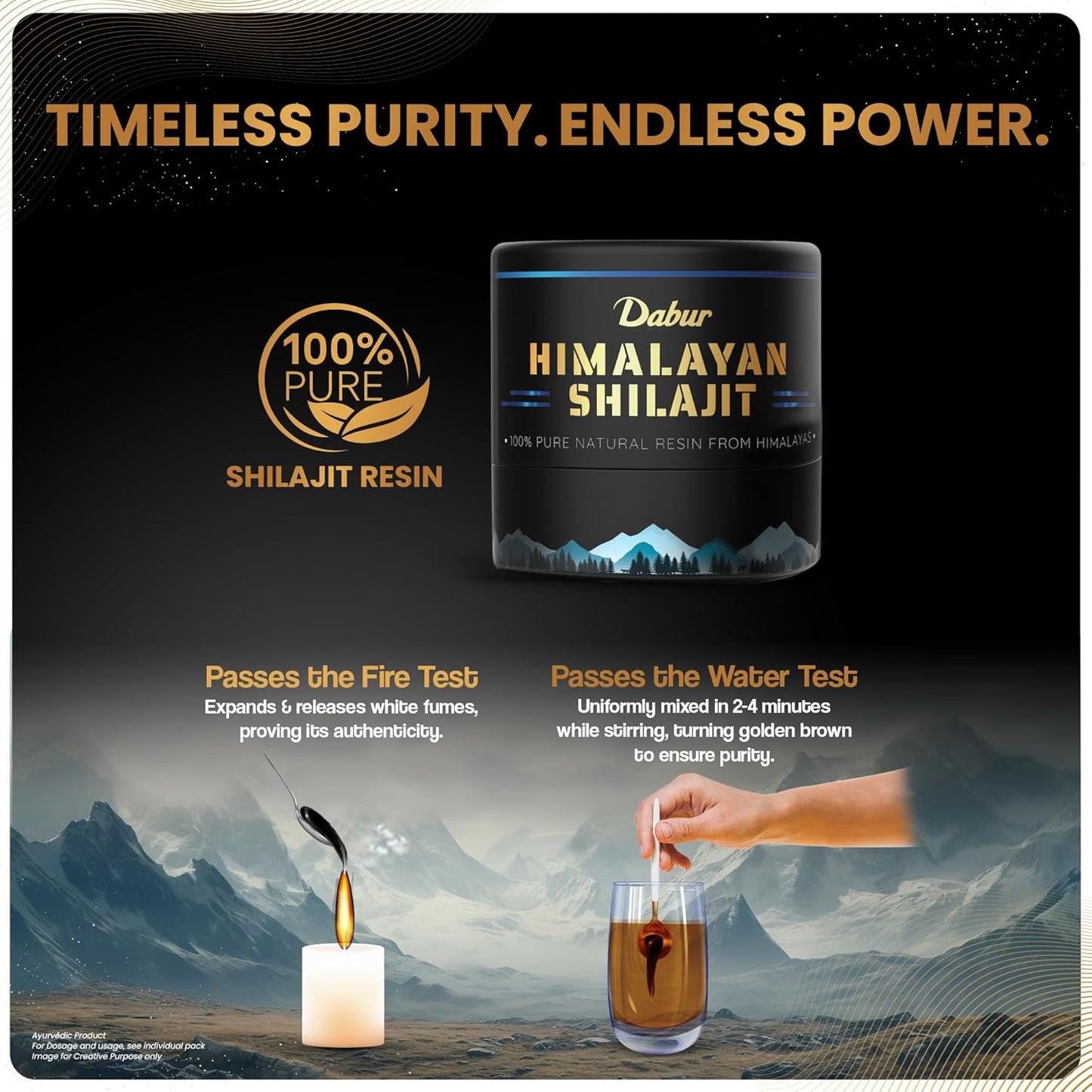 Dabur Himalayan Shilajit Resin â€“ 15g | 250mg per Serving | Boosts Strength, Stamina & Muscle Growth | Shilajit for men |100% Ayurvedic Grade A Shilajit Sourced from the Himalayas (Up to 19,000 ft)