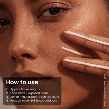 Personal Touch Sunscreen SPF 50 PA+++ for Face | Sunstalker Korea 3 in 1| Lightweight Sunscreen with No White Cast | Non-Greasy, Acne Safe & Oil-Free | With Niacinamide | For Oily & Dry Skin | 50 ml