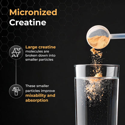 Nutrabay Gold Micronised Creatine Monohydrate Powder 3000 mg Creatine per Serving, NABL Lab Tested â€“ Increases Muscle Mass, Strength & Power â€“ Pre/Post Workout Supplement â€“ 250 g, Orange