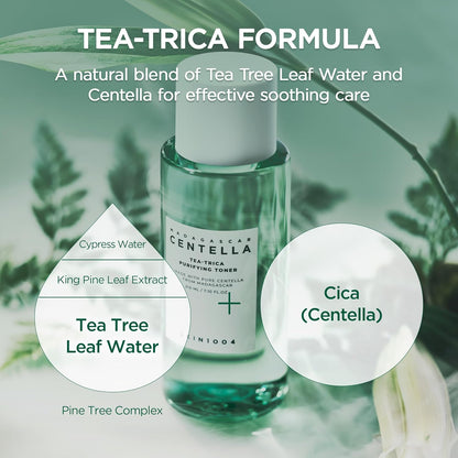 SKIN1004 Tea-Trica Purifying Toner, 210ml â€“ Acne Care & Soothing Hydration Facial Toner with Tea Tree & Centella Asiatica for Oily, Sensitive & Acne-Prone Skin, Korean Skincare Formula