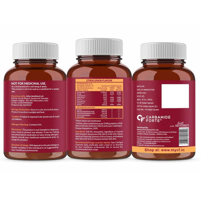Carbamide Forte Antarctic Krill Oil Capsules 1000mg with Marine Phospholipids & 2% Astaxanthin | 100% Pure Krill Oil Omega 3 300mg Capsules for Heart, Brain, Joint, Eye & Skin Health - 30 Krill Oil Softgels