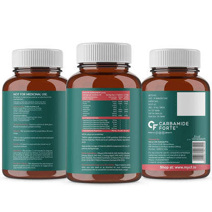 Carbamide Forte 5X Strength Magnesium Supplement with Magnesium Glycinate & Citrate, plus Triple Mineral Complex | 2000mg Per Serving | 120 Tablets