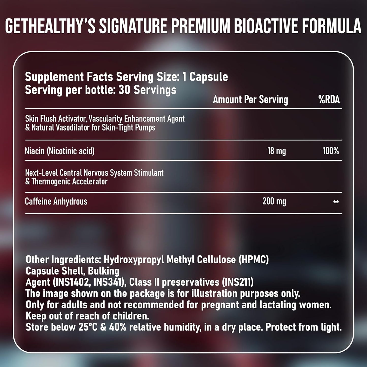 GetHealthyÂ® Unleashed Demonâ„¢ Pre-Workout Capsules | 200mg Caffeine Energy Pills | Pre Workout Supplement for Energy & Focus | Gym Workout Support for Men & Women | 30 Capsules