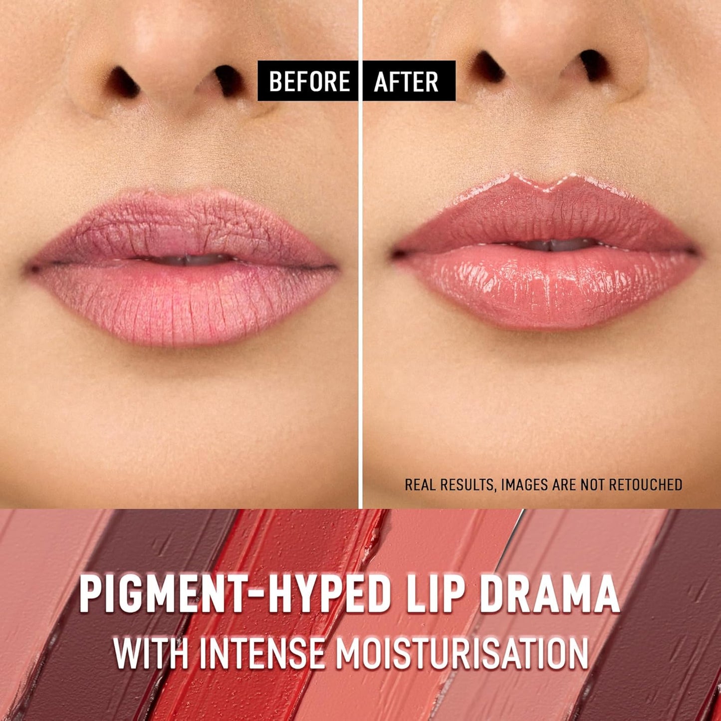 RENEE Lip Drip Glossy Lip Balm- Crimson Charm, High Shine, Lightweight & Long Lasting, Soft & Supple, Easy Glide Formula, Rich Pigment, Non-Sticky, Non-Drying, Hyaluronic Acid & Vitamin E Infused 2.3g