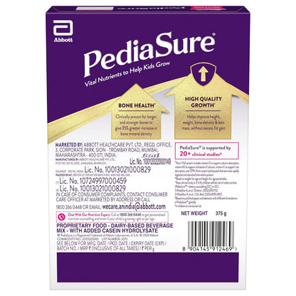 Pediasure Nutritional Drink Powder, Chocolate, Scientifically Designed Nutrition for Supporting Kids Growth 375g