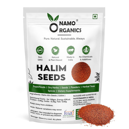 Namo Organics - Halim Seeds 400g - Aliv Seeds | Rich in Fibre and Omega -3 | Haleem Seeds | Halim Seeds for Eating | Immunity Booster Superfood
