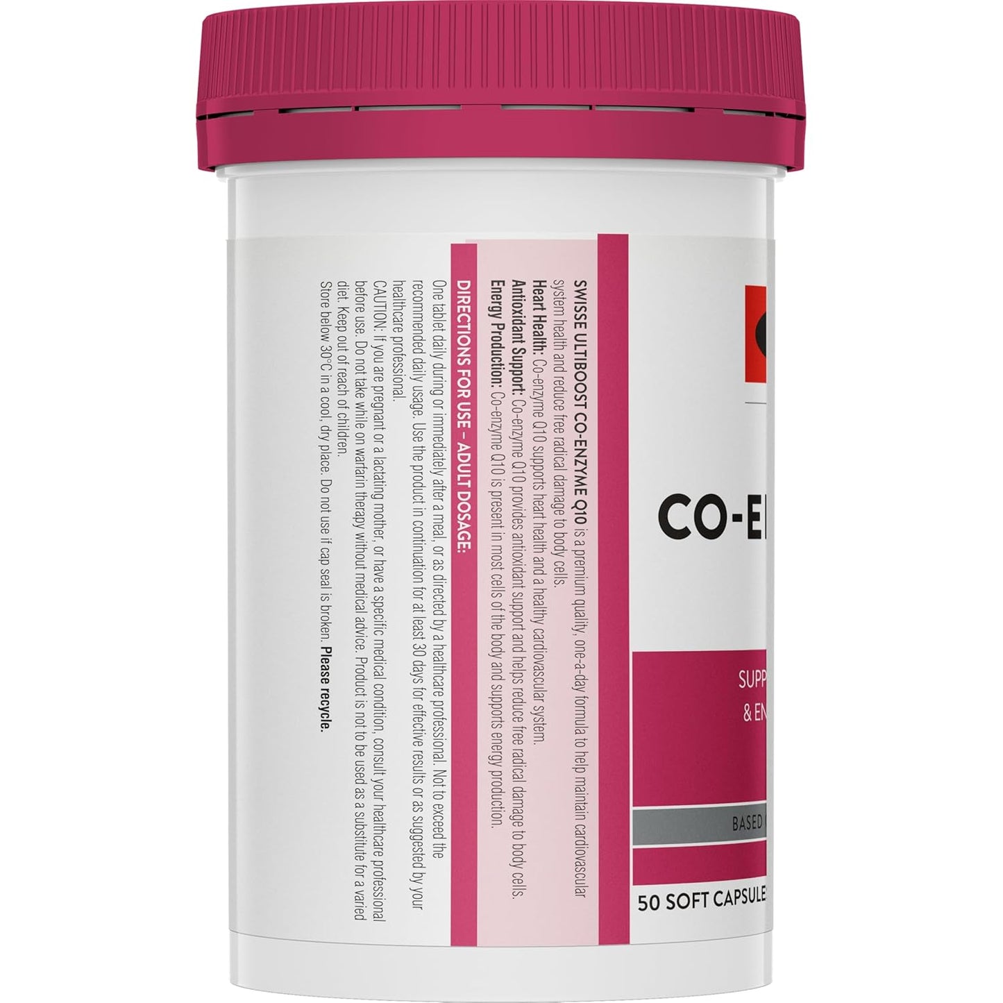 Swisse Coenzyme Q10, 150mg CoQ10 Supplement - Highest Strength CoQ10 In Single Capsule (Manufactured In Australia) High Absorption for Heart & Energy Metabolism - 50 Tablets
