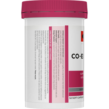 Swisse Coenzyme Q10, 150mg CoQ10 Supplement - Highest Strength CoQ10 In Single Capsule (Manufactured In Australia) High Absorption for Heart & Energy Metabolism - 50 Tablets