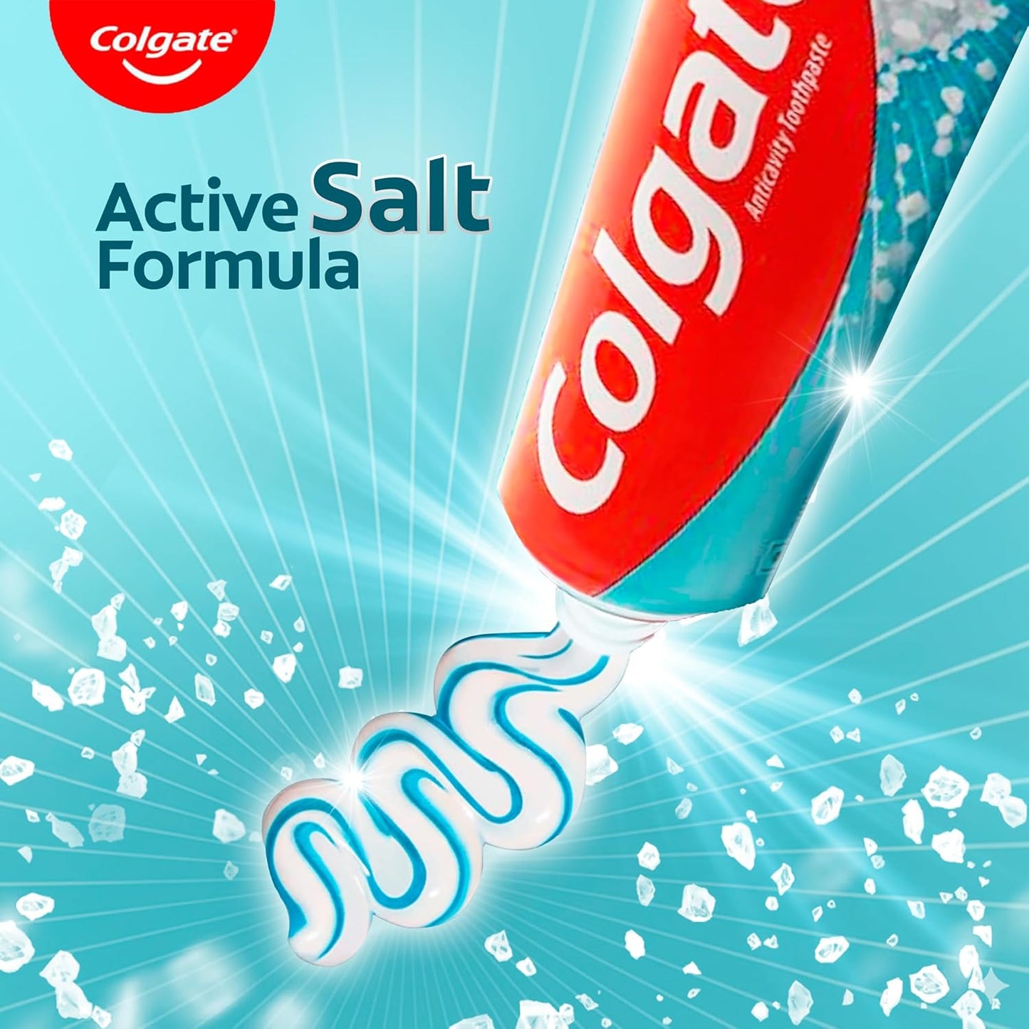 Colgate Active Salt Buy 3 Get 1 Free, 800g (200g x 4, Pack of 4) Toothpaste, Daily Germ Protection, Toothpaste with Salt & Mint, Healthy Gums & Teeth, Fights Germs & Eliminates Bad Breath