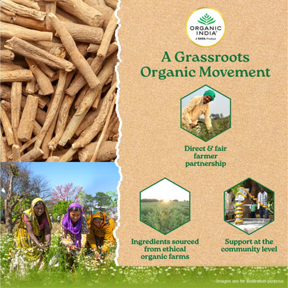 A TATA Product - Organic India Pure Ashwagandha Root Capsules - 60 Veg Caps (400mg), For Vitality & Relieves Stress, Naturally Boosts Energy & Stamina, Improves Immune System, GMP & NPOP Certified