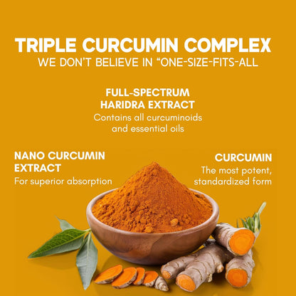 Rasayanam Curcumin 1600mg | Extra-Pure Nano Curcumin Capsules with 95% Curcuminoids | Turmeric & Piperine | Joint Support Supplement for Men & Women - 60 Capsules