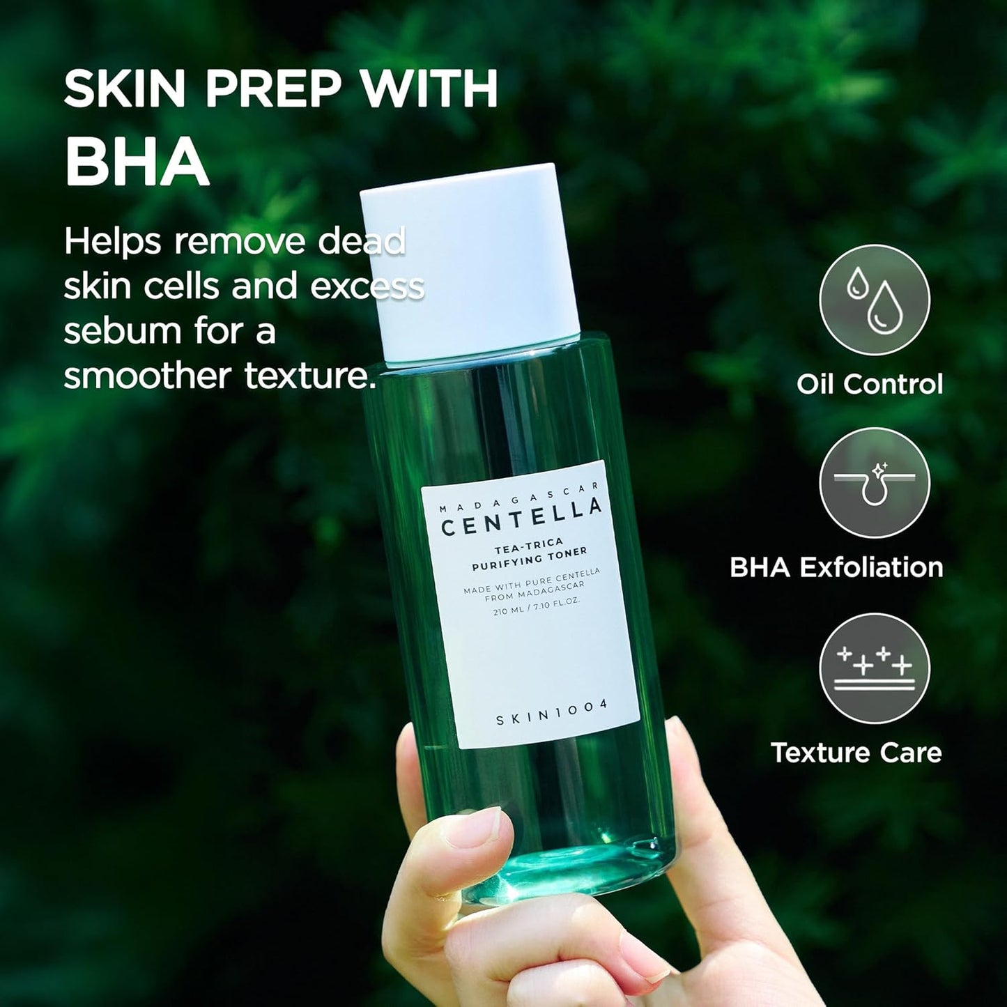 SKIN1004 Tea-Trica Purifying Toner, 210ml â€“ Acne Care & Soothing Hydration Facial Toner with Tea Tree & Centella Asiatica for Oily, Sensitive & Acne-Prone Skin, Korean Skincare Formula