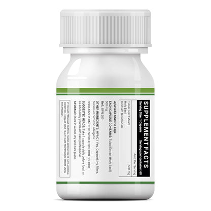 INLIFE Tulsi (Tulasi) Extract Capsules | Holy Basil | Pure Herbal Supplement | Natural Respiratory Wellness, 500mg â€“ 60 Vegetarian Capsules (Pack of 1, 60)
