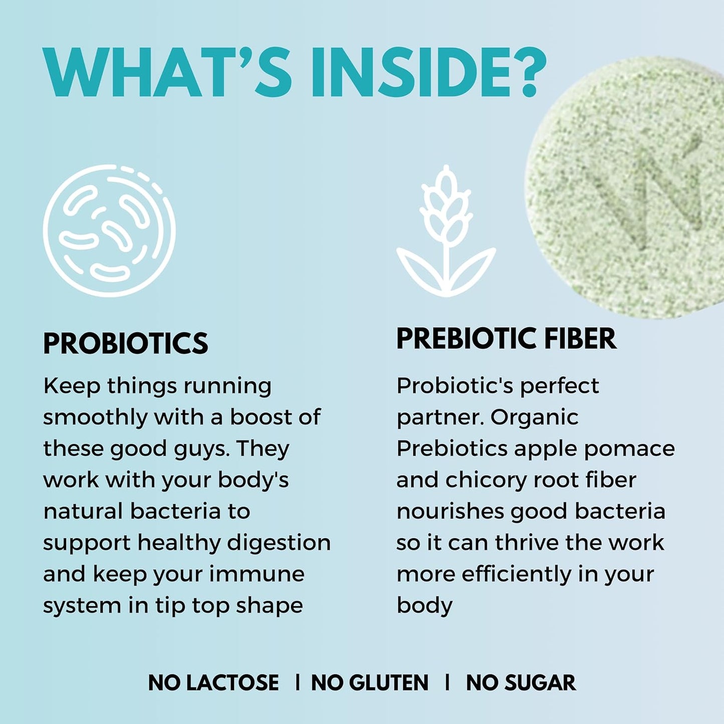 Wellbeing Nutrition Daily Probiotics + Prebiotics | Improve Metabolism, Acidity Relief, Digestion & Gut Health | 18 Billion CFU Organic Probiotics Supplement for Men & Women (21 Effervescent Tabs)