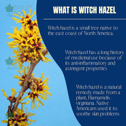Bliss of Earth Witch Hazel Toner For Face, Acne & Oily Skin, Natural Pore Minimizer, Alcohol Free Facial Astringent, 100ml