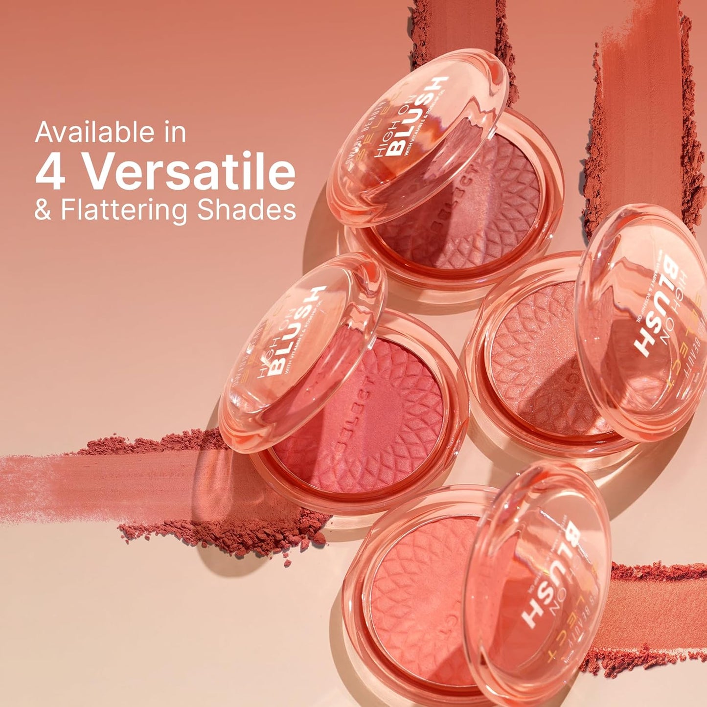 Swiss Beauty Select High on Blush with Natural Matte Finish | Long- Lasting & Non Transferrable stay | Enriched with Vitamin E & Rose oil | Shades- Soft Pink, 8gm |