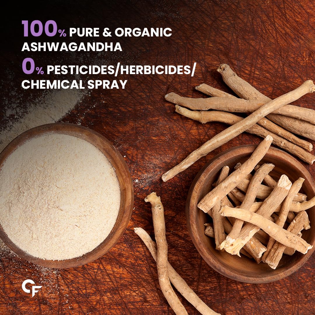 Carbamide Forte Organic Ashwagandha Powder 100g | Withania Somnifera | USDA Certified | May Support Energy, Strength, Stress Management & Muscle Recovery