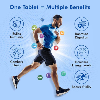 Fytika Vita 365-60 Tablets (Pack of 1) | Multivitamin For Men and Women | With Ashwagandha, Ginseng, Probiotics & Prebiotics and Biotin| Enhances Energy, Immunity and Digestion
