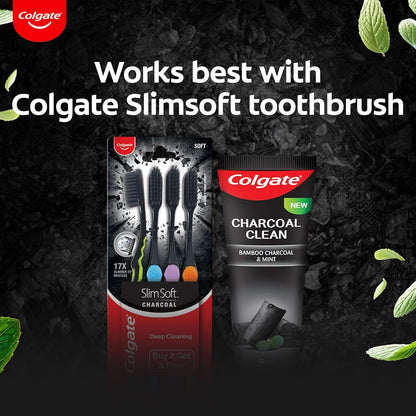 Colgate Charcoal Clean Deep Clean Oral Care Toothpaste, Bamboo Charcoal and Mint (Black Gel) 240g Saver Pack