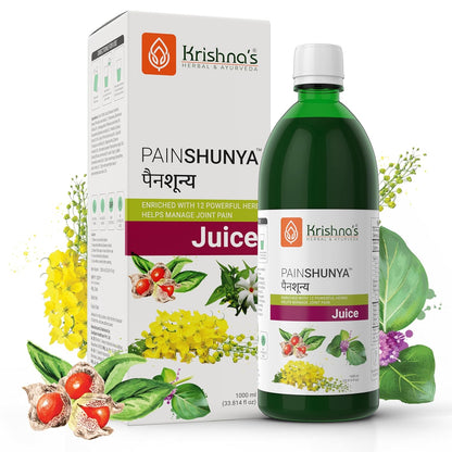 Krishna's Painshunya Juice â€“ Enriched With 12 herbs - Ayurvedic Herbal Juice for Joint Pain Relief & Body Comfort - 1000 ml