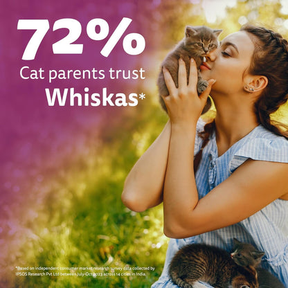 Whiskas Junior Kitten (2-12 Months) Wet Cat Food, Chicken in Gravy, 80 g (Pack of 14), Hydrating Food Made With Real Chicken, 100% Complete & Balanced Nutrition for Kittens