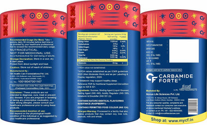 Carbamide Forte 10 mg Melatonin Gummies to Sleep | Sleep Gummies for Men and Women | Gummies for Deep Sleep | Sleep Supplements | 60 Veg Sugar Free Melatonin Gummies 10mg