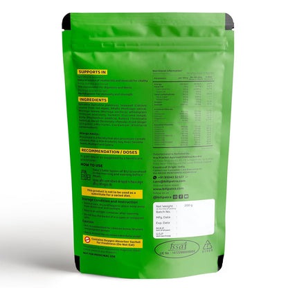 B12 Green Food Powder, 200g | Plant Based Vitamin B12 Supplement (B12GreenFood Powder) | Vitamin B1, B2, B3, B6, B9,C & A | Boost Energy Level, Good For Digestion & Stress, For Men & Women