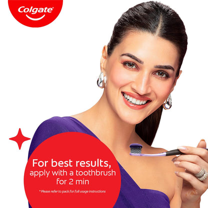 Colgate Visible White Purple Teeth Whitening Serum, 40ml â€“ Mint & Yuzu Flavour, Instant Brightening Purple Serum for Whiter Smiles