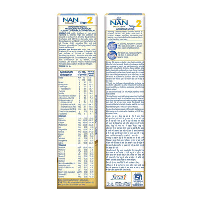 NestlÃ© NAN EXCELLAPRO Nan Stage 2 Follow-Up Formula Milk Powder For Babies, 6-12 months, with DHA, ARA, 400g Pouch in Box