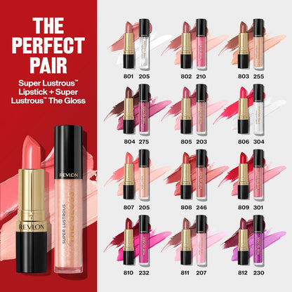 Revlon Super Lustrous Lipstick, Creamy Formula For Soft, Fuller-Looking Lips, Moisturized Feel, 802 Daylight Delight, 0.15 oz
