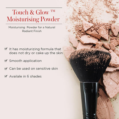 REVLON Touch And Glow Moisturising Compact For Women, All Skin Powder - Natural Matte (12g)