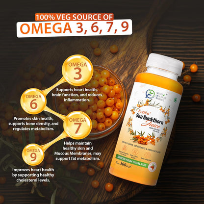 Fytika Himalayan Seabuckthorn Berry Juice â€“ 300ml | Rich in Omega 3, 6, 7, 9 & Vitamin C â€“ Boosts Immunity, Skin Glow & Heart Health | Natural Herbal Juice (Pack of 1)
