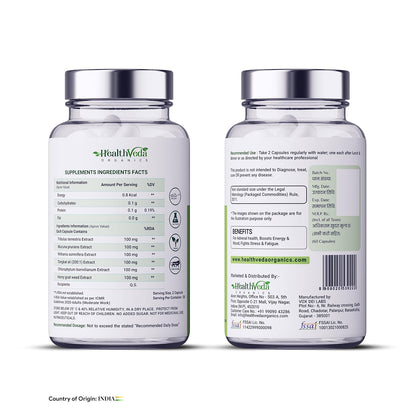 HEALTH VEDA ORGANICS PRIVATE LIMITED Timer For Men | Enhances Immunity, Improves Energy Levels & Boosts Strength | 60 Veg Capsules