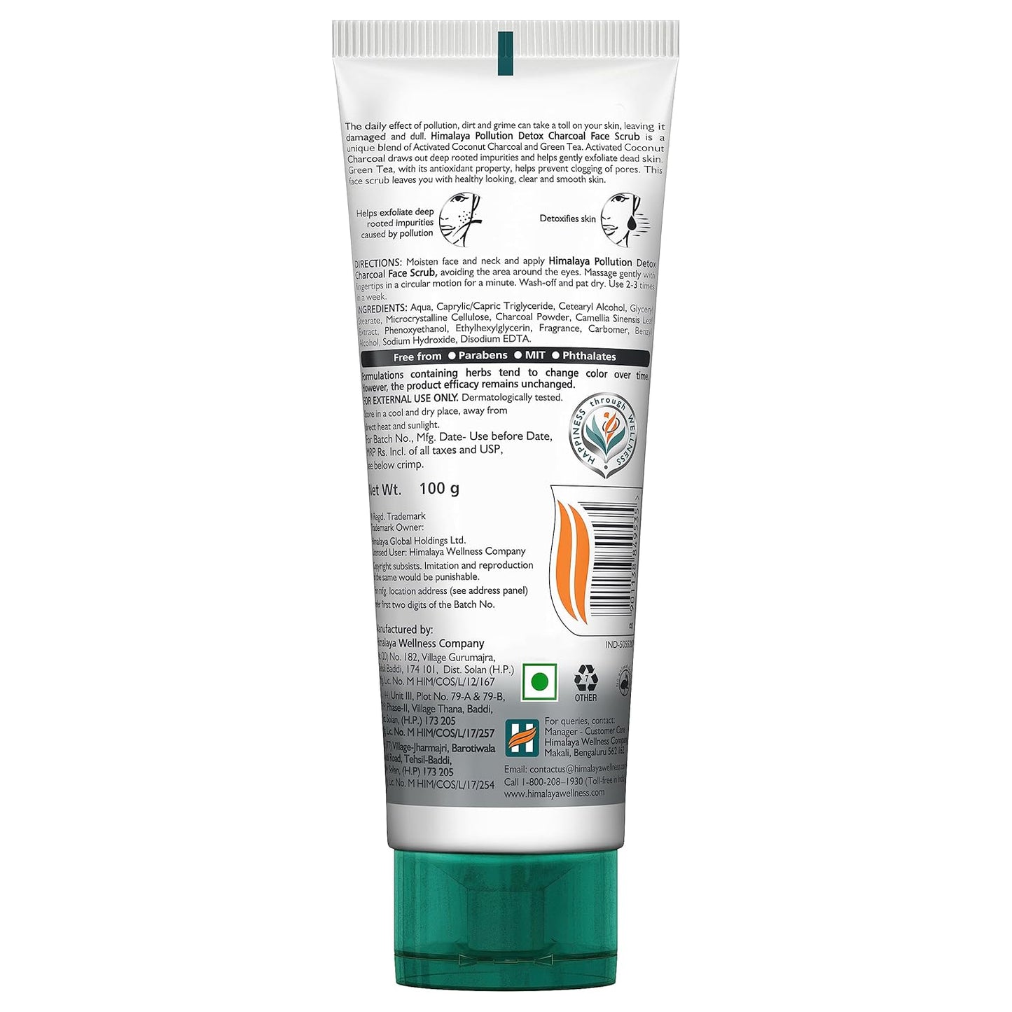 Himalaya Pollution Detox Charcoal Face Scrub | 100g