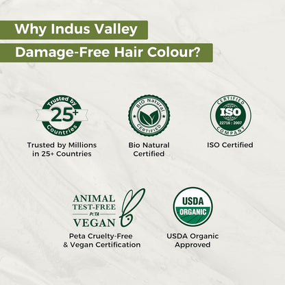 INDUS VALLEY Damage Free Natural Gel Hair Colour for Women Ammonia & PPD Free Organic Hair Colour with 100% Grey Coverage, Long Lasting Conditioning Hair Color Dark Brown 3.00-220 ml
