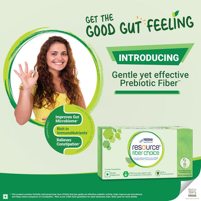 Resource Nestle Fiber Choice | Partially Hydrolyzed Guar Gum (Phgg), Prebiotic Fiber + Immunonutrients* | Contains 14 Sachets | 86.8g