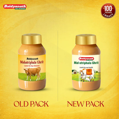 Baidyanath MAHA Triphala Ghrita - 100g | Ayurvedic Eye Care Formula with Triphala | Vasak & Nilophar for Overall Eye Health and Wellness