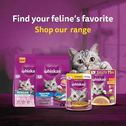 Whiskas Adult (1+ Years) Dry Cat Food, Tuna Flavour, 1.2 kg, Contains 41 Essential Nutrients, Complete & Balanced Nutrition for Adult Cats