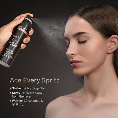 Swiss Beauty Prep Set Matte Makeup Fixer | Natural Matte Finish | With Vitamin E and Hyaluronic Acid | Long Lasting | 3-in-1 micro-fine spray | 120ml