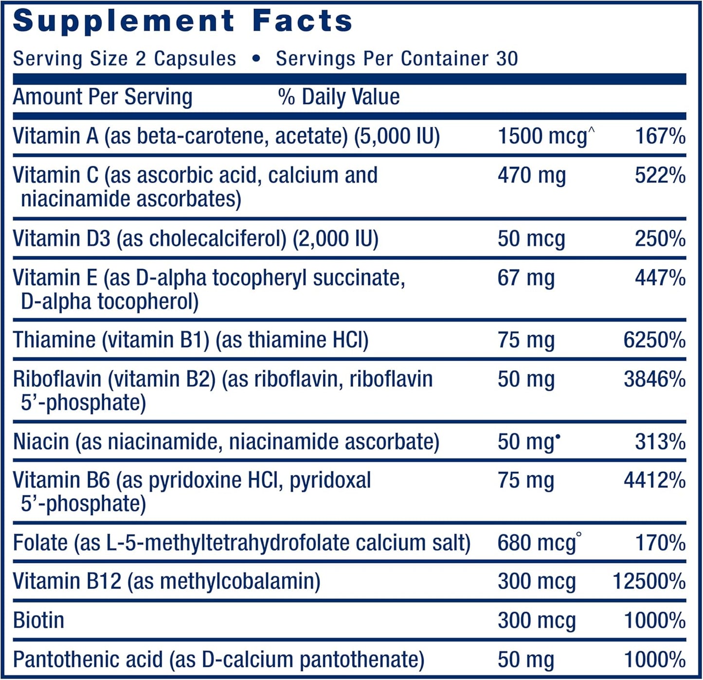 Life Extension Two-Per-Day Multivitamin - for Heart, Brain, Blood Vessel & Cellular Health â€“ Essential Vitamins & Minerals for Well-Being - Two Per Day - Gluten-Free â€“ Non-GMO â€“ 60 Capsules