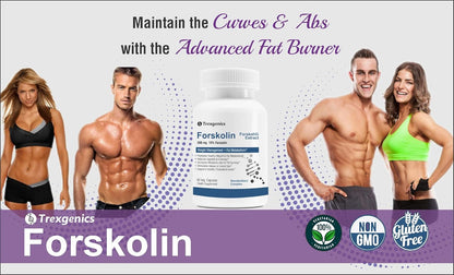 Trexgenics FORSKOLIN 10% 500mg Premium Forskohlii extract Weight Management, Fat Metabolism, Heart health Support (60 Vcaps) (1)