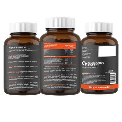 Carbamide Forte Keto Fat Burners for Men | 5-in-1 Fat Burners for Women with 600mg Garcinia Cambogia | Fat Burner Supplement May Support Fat Metabolism & Energy | Weight Loss for Women & Men - 60 Tablets