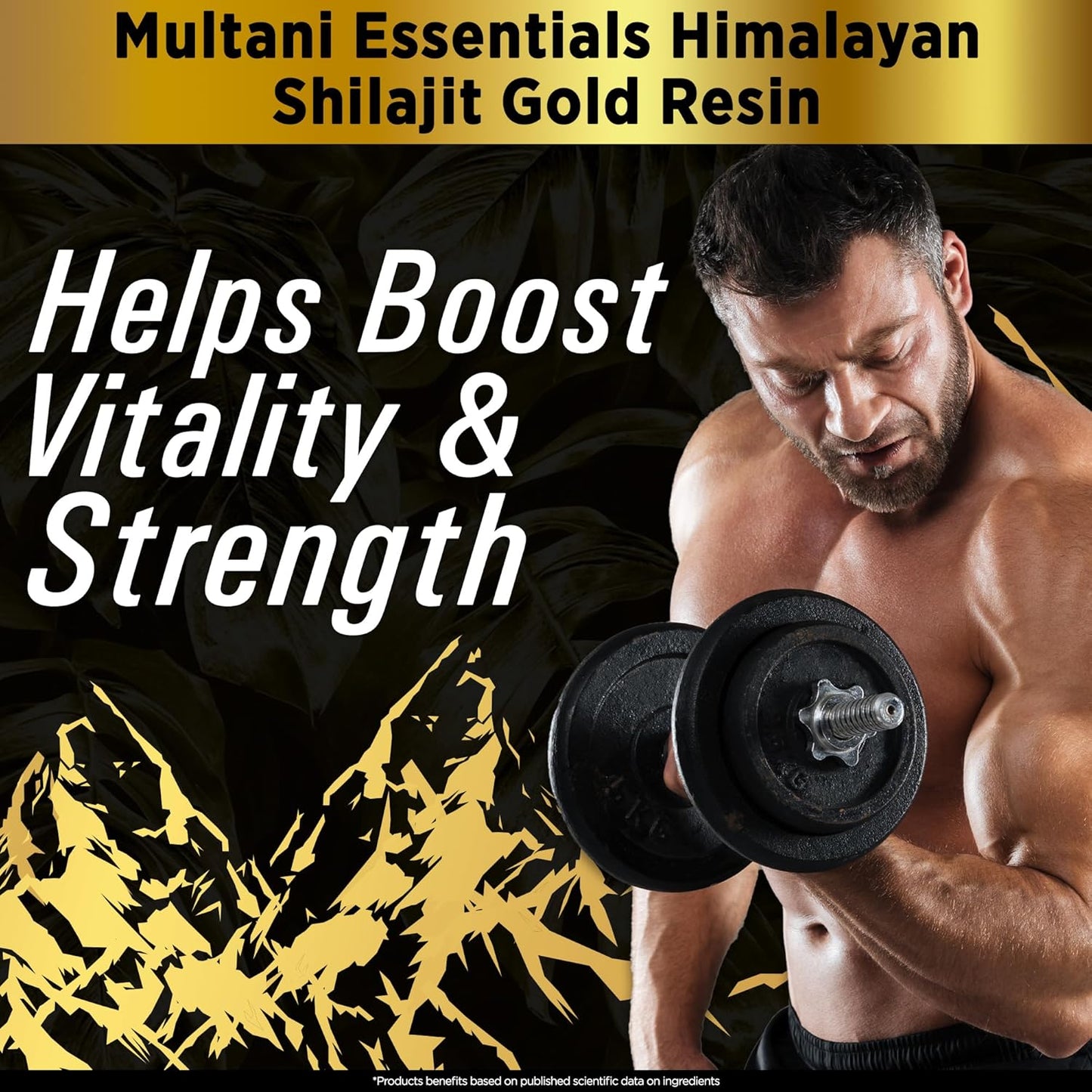 Multani Essentials Himalayan Shilajit Gold Resin 20gm with Ashwagandha, Safed Musli & Gold Extract | Stamina, Energy, and Power | Supports Rejuvenation | More Than 70% Fulvic Acid