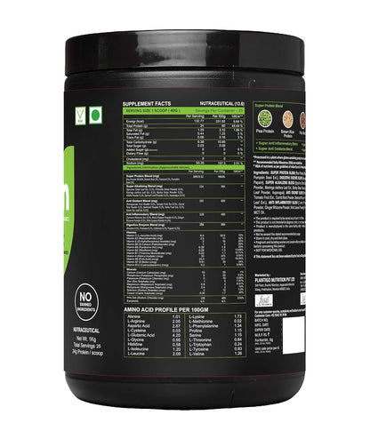 Plantigo Clean Plant Protein Powder | No Preservatives, No Banned Substances |Super Protein Blend- Pea, Brown Rice, Flax, Pumpkin 21SuperFoods Vegan Protein For Men, Women (Brazilian Chocolate - 1 Kg)
