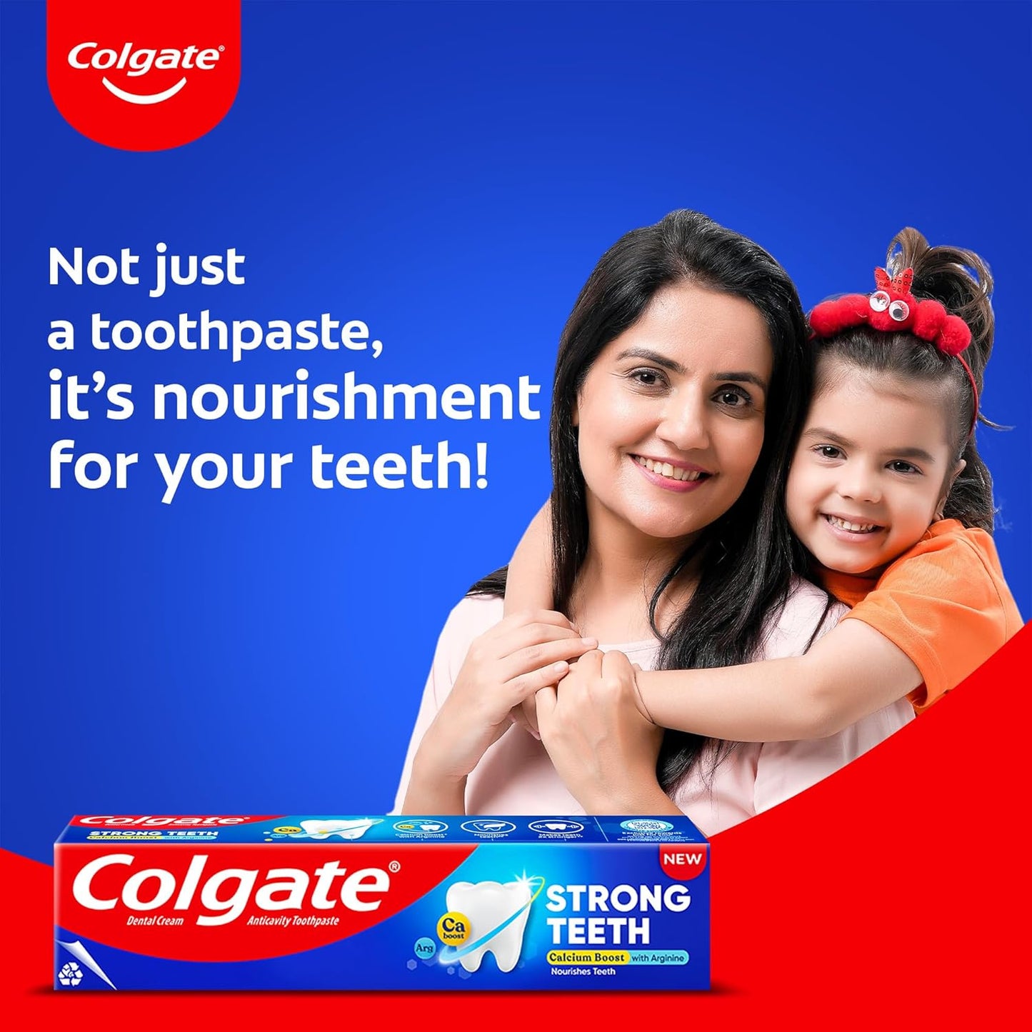 Colgate Strong Teeth Toothpaste, 300g, World's No: 1 Toothpaste Brand, Calcium-boost Tooth Paste for 2X Stronger Teeth, Whitens Teeth, Fresh Breath & Prevents cavities (Combo Pack Offer) (Pack of 2)