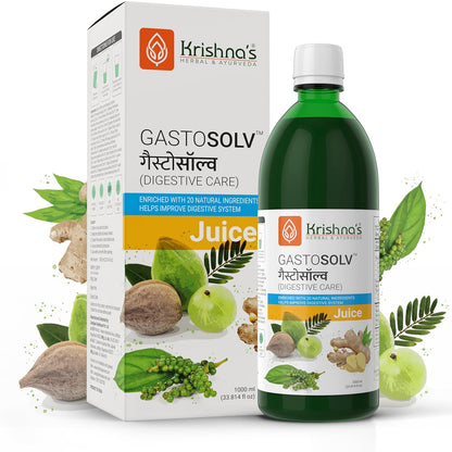 Krishnaâ€™s Gastosolv Juice 1000 ml | Ayurvedic Digestive Tonic | Helps Relieve Acidity, Gas & Bloating | Natural Gut Health Support
