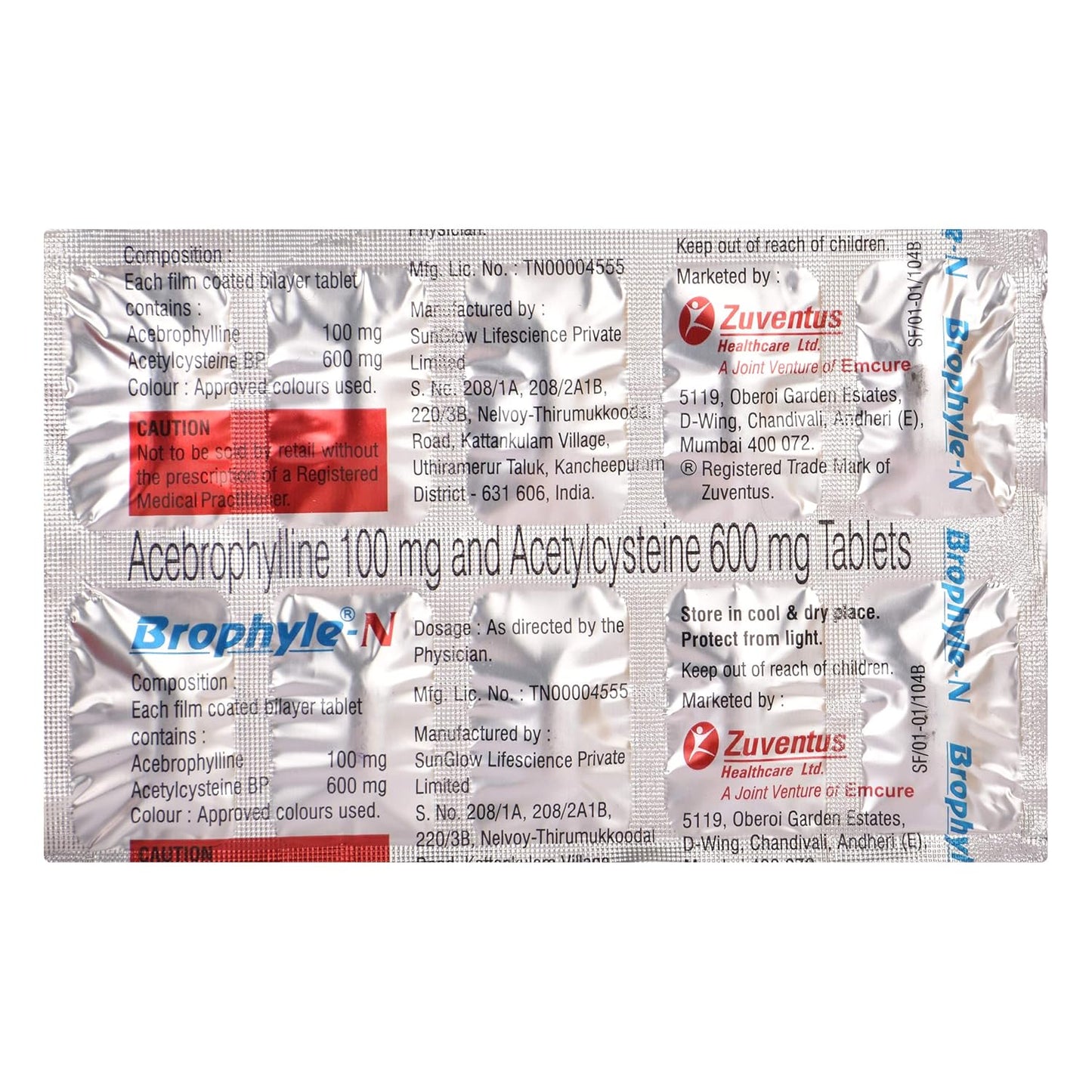 Brophyle N - Strip of 10 Tablets